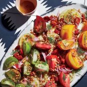 Triple Tomato Salad With Crispy Farro